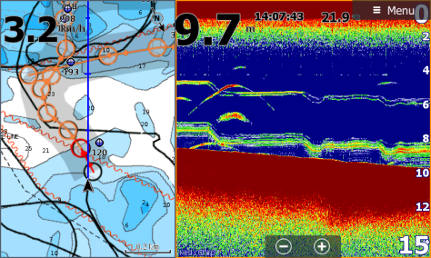 Tämänhetkinen takanäytön näkymä